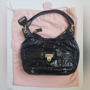 Y2K Juicy Couture Black Leather Hobo Bag!!!